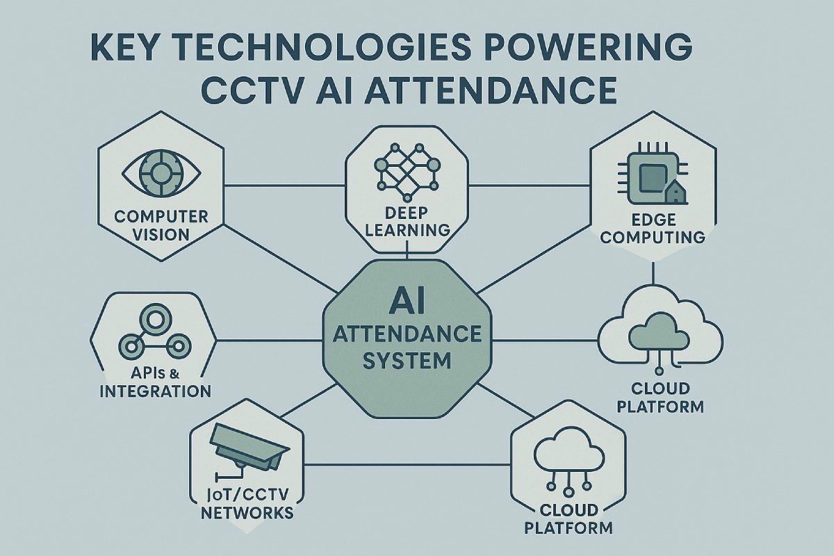 key ai technologies for cctv based attendance system