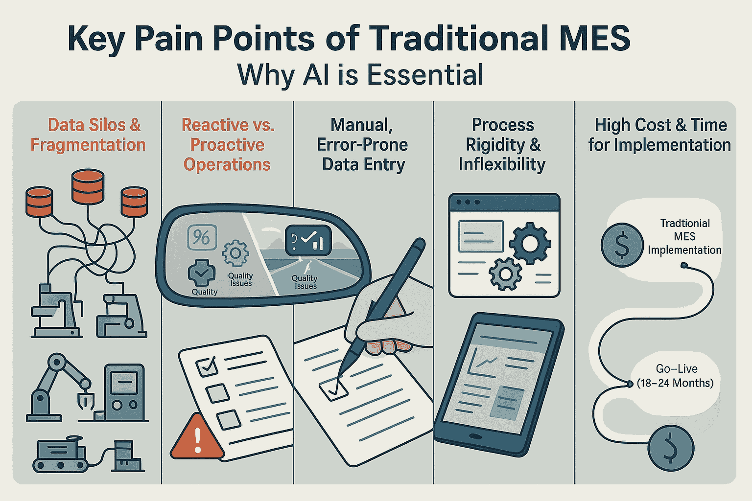 pain point of traditional MES system