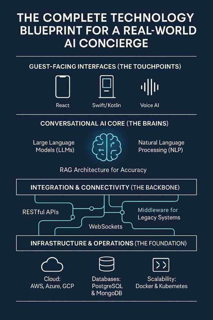 tech stack of ai concierge for hotels
