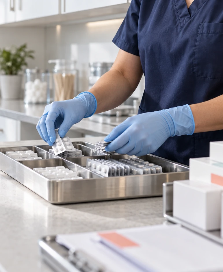 AI-generated illustrative Healthcare scene; not a client location