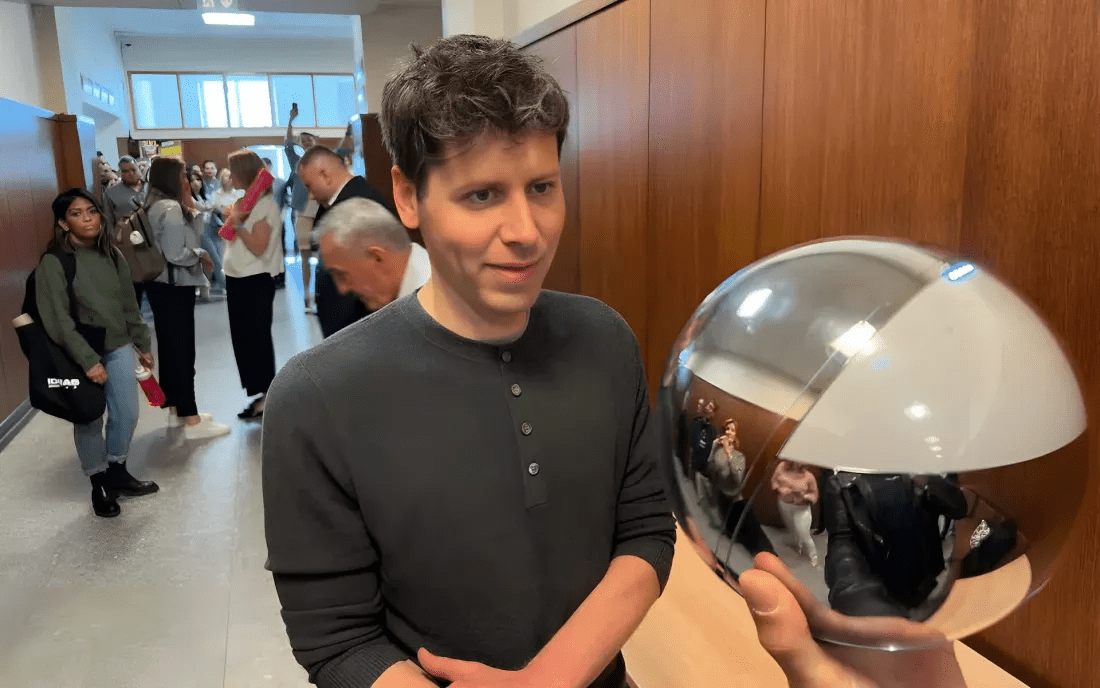 Sam altman with UBI orb