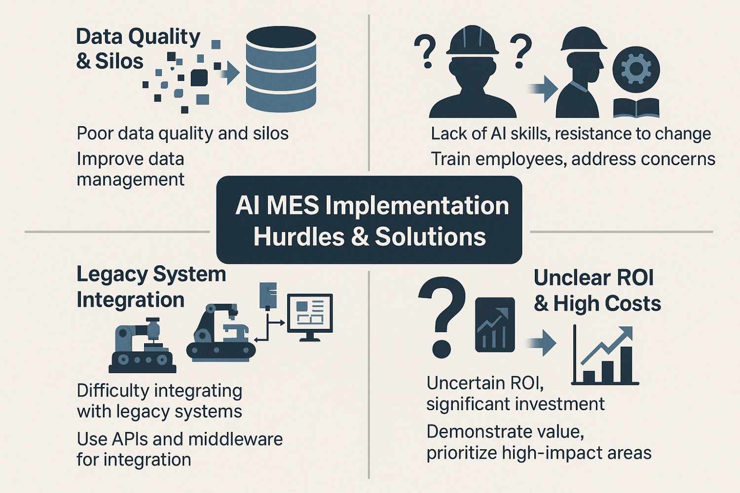 AI MES implementation hurdles