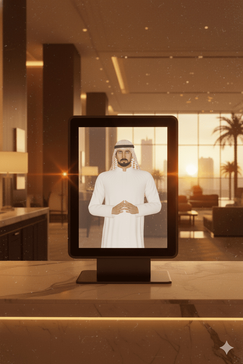 AI avatar concierge at Dubai airport