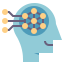 AI innovation graphic for software development outsourcing.